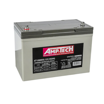 SuperCharge AmpTech Deep Cycle VRLA-AGM 12V 105Ah Battery - AT12900DS