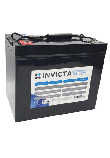 Invicta Lithium 12V 75AH Bluetooth Battery - SNL12V75BT