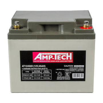 SuperCharge AmpTech Deep Cycle VRLA-AGM 12V 45Ah Battery - AT12450D