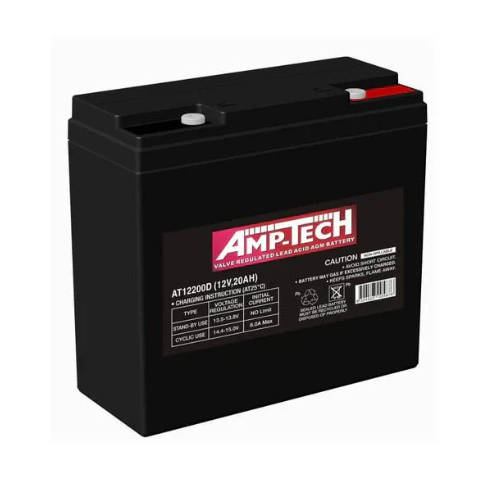 SuperCharge AmpTech 12V 20AH Vrla AGM Deep Cycle Battery - AT12200D