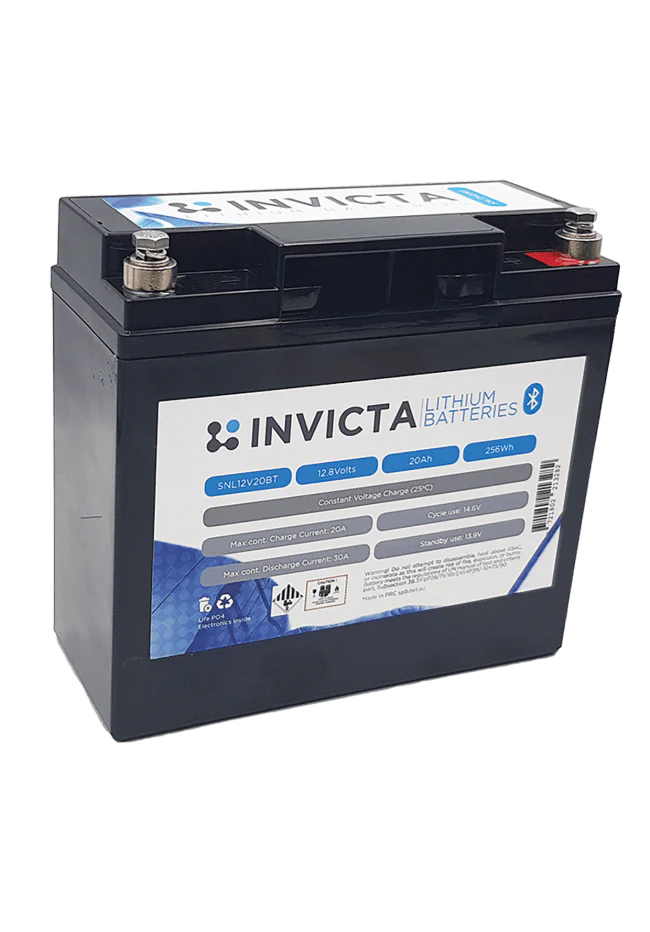 Invicta Lithium 12V20AH Bluetooth Battery - SNL12V20BT