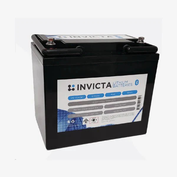 Invicta Lithium 12V40AH Bluetooth Battery - SNL12V40BT