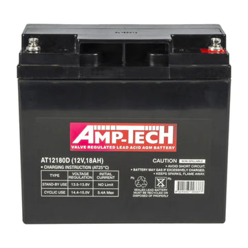 SuperCharge AmpTech 12V 18Ah Deep Cycle Battery - AT12180D