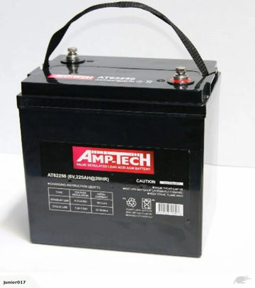 SuperCharge Amptech 6V 225Ah AGM Deep Cycle Battery - AT62250