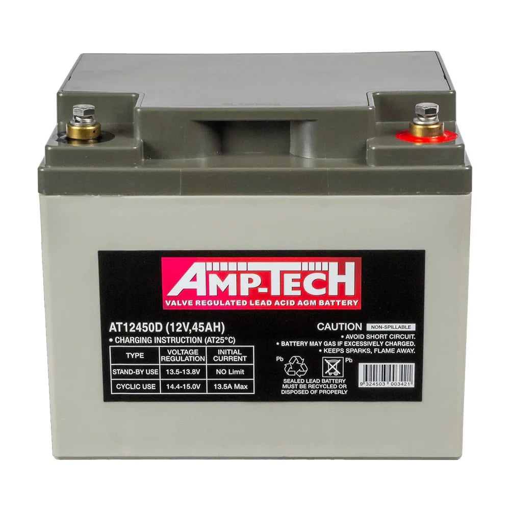 SuperCharge AmpTech Deep Cycle VRLA-AGM 12V 45Ah Battery - AT12450D