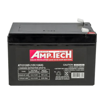 SuperCharge AmpTech VRLA 12V 12Ah Battery - AT12120D