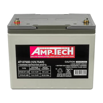 SuperCharge AmpTech VRLA AGM 12V 75Ah Battery - AT12750D