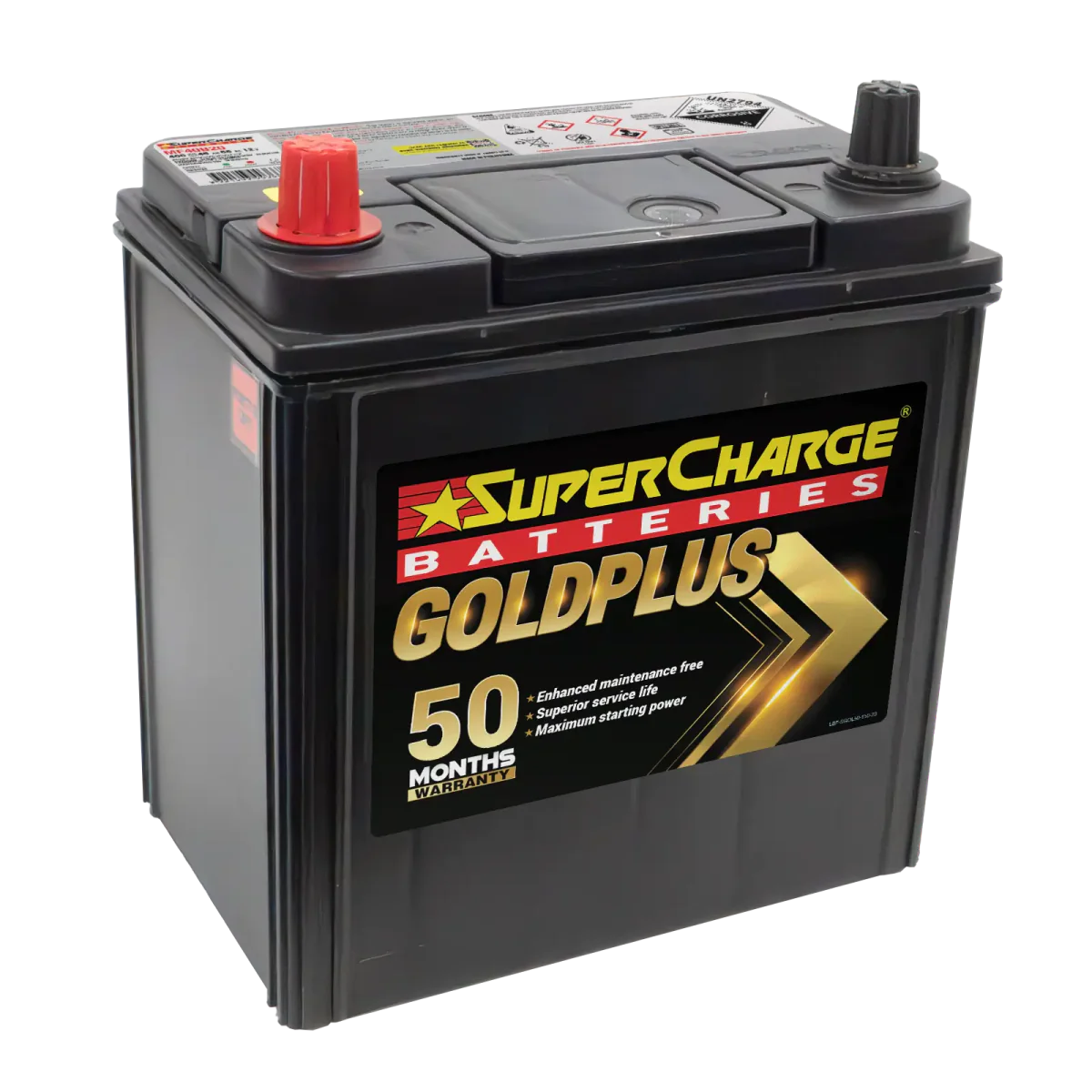 SuperCharge Gold Plus 12V 390 CCA 40Ah Car Battery - MF40B20