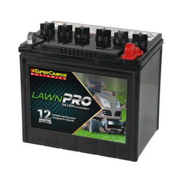 SuperCharge Lawn Pro Silver Accessible 12V 250CCA 35Ah Battery - N05