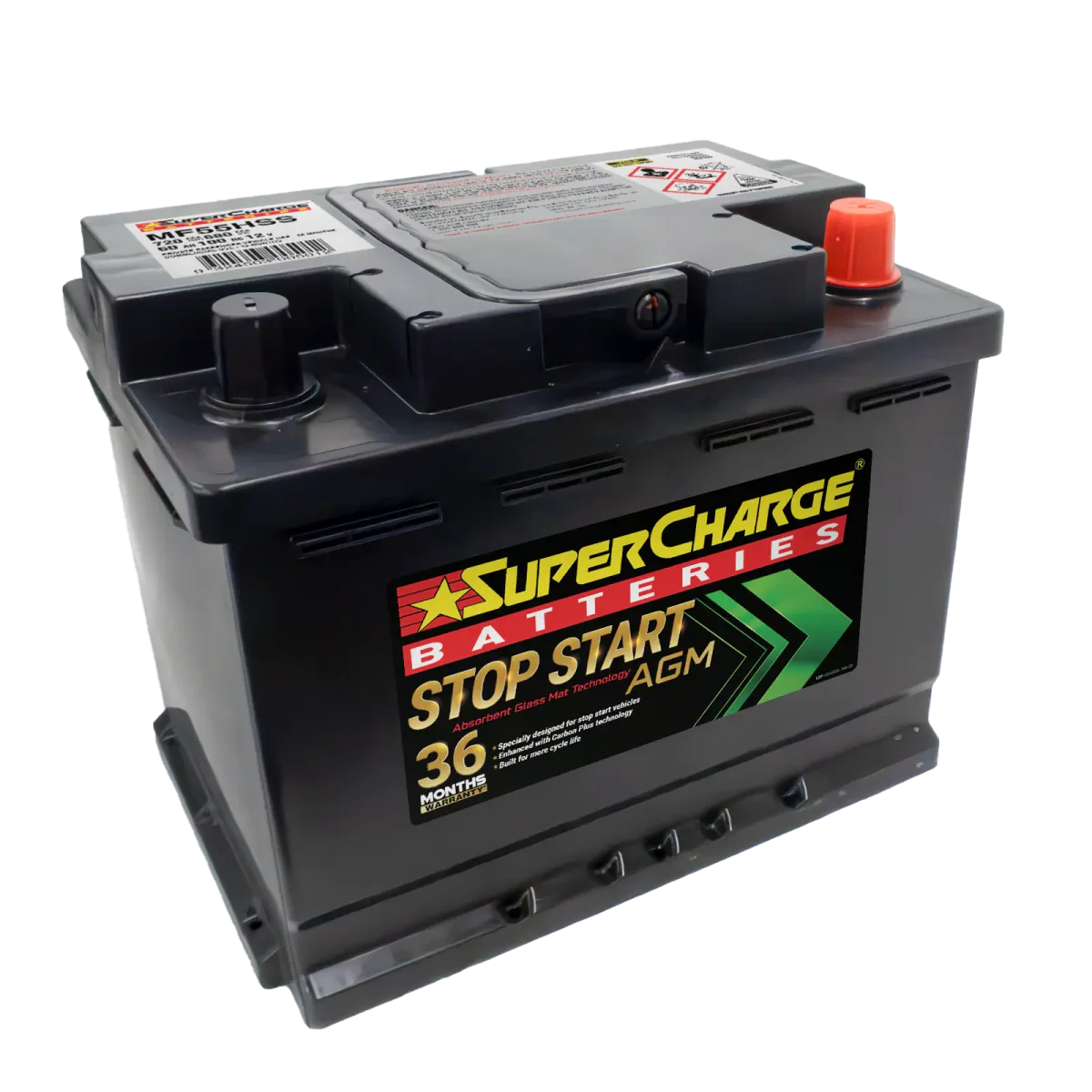 SuperCharge MF55HSS / DIN53LH-AGM Battery